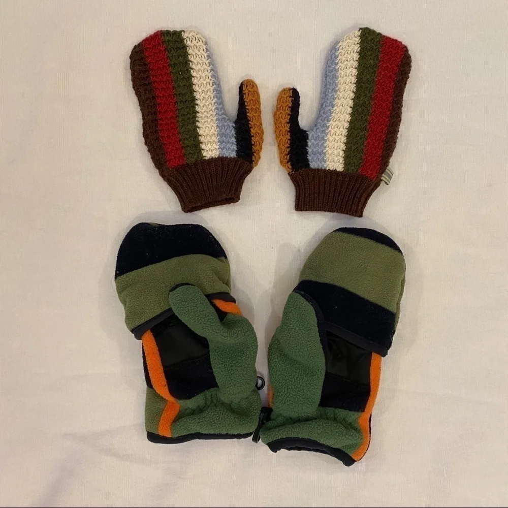 Babystyle, GAP Lot of 3 Boys Kids Gloves ,Mittens, Beanie Size S/M
